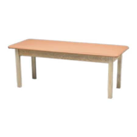 Fabrication Enterprises Wooden Treatment Table, Blue Upholstery, Natural Frame, 72"L x 30"W x 30"H 15-1012